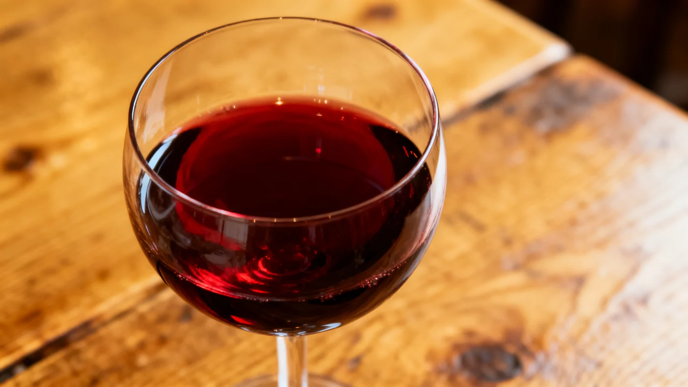 Bicchiere di Barbera, vitigno rosso del Piemonte