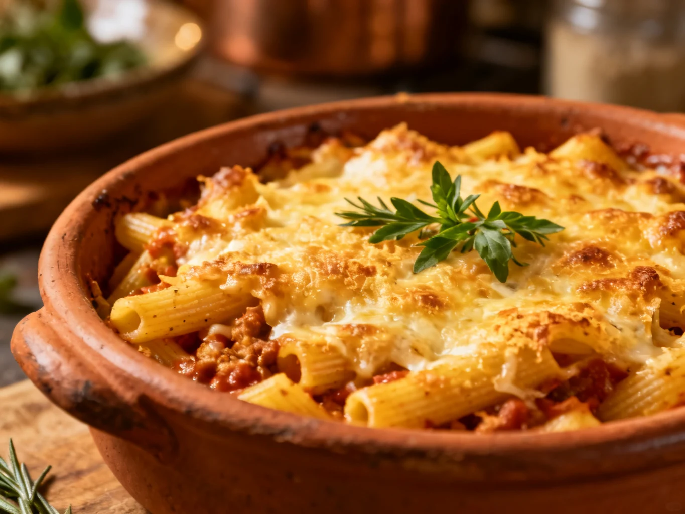 Pasta al forno abbinamento Primitivo di Manduria