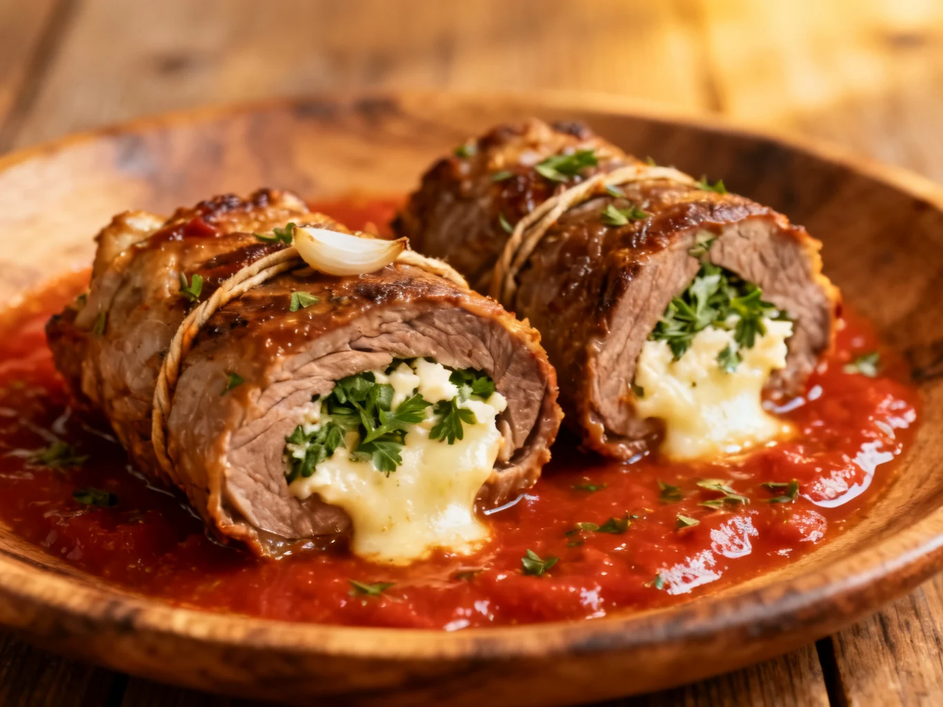 Involtini di agnello da abbinare a un Primitivo di Manduria